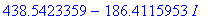 438.5423359-186.4115953*I